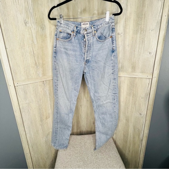 Agolde Riley High Rise Straight Crop Jeans - Picture 3 of 9